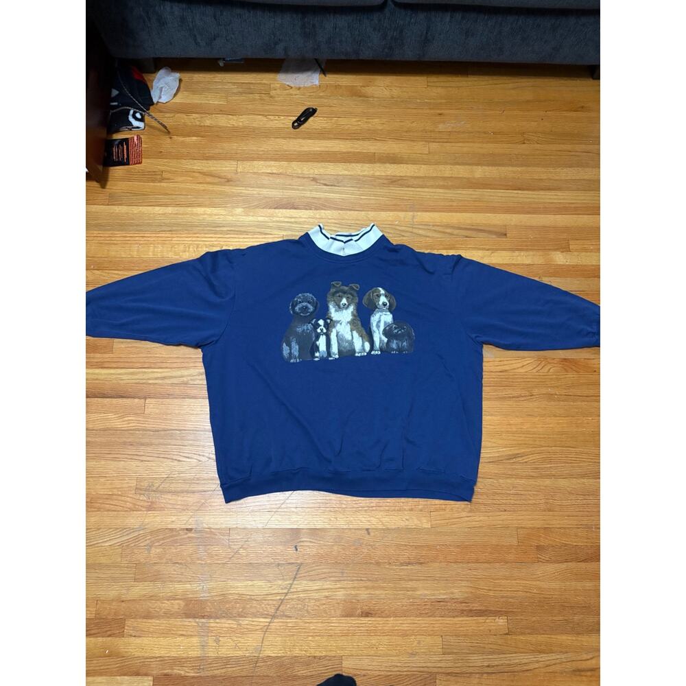 Vintage Hunter’s Run Dog Print Sweatshirt – Size 3XL – 90s
